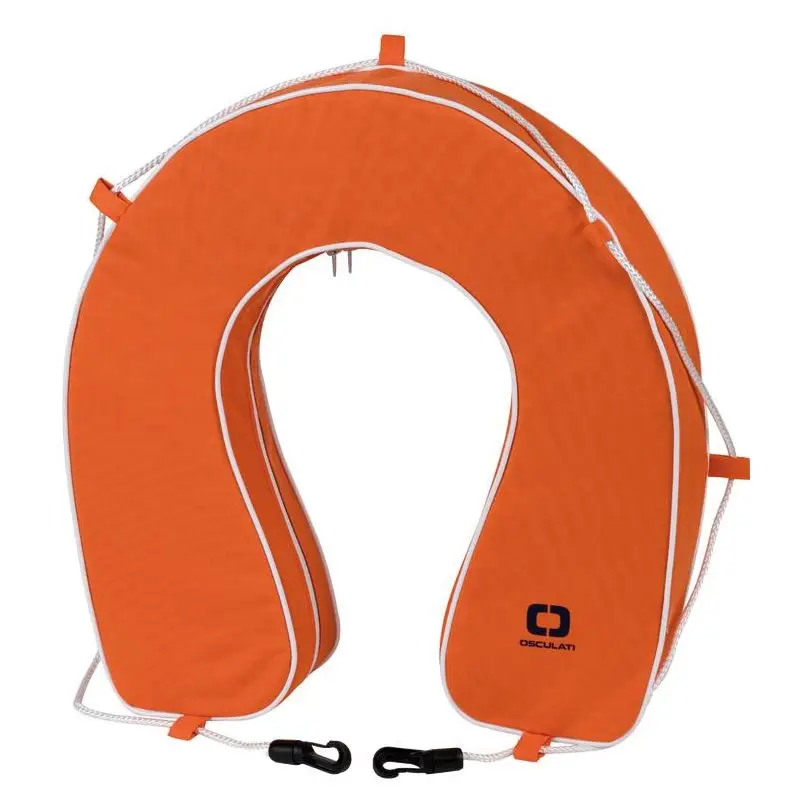 Kit Ferro di Cavallo Arancio per Vela - Galleggiante in Espanso, Supporto in Acciaio Inox e Boetta Luminosa Più Venduto