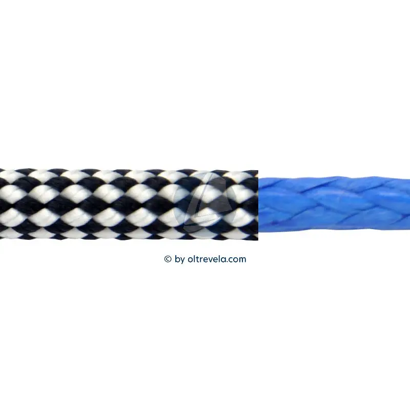 Non Perdere Doppia Treccia SK78 DINGHY CONTROL Ø5mm blu/bianco