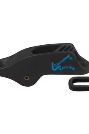 Saldi Chiuso da trapezio con puleggia bassa in alluminio anodizzato ClamCleat - Regolatore altezza per trapezio in barca - Cima compatibile 4-8mm - Colore grigio scuro