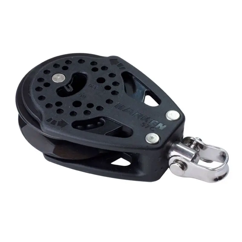 Bozzello singolo Ø57mm Carbo Ratchet con grillo Optiparts - Serie Carbo Ratchet Harken, per scotte randa, fiocco e spinnaker, carico max 227Kg, peso 85gr Sconto