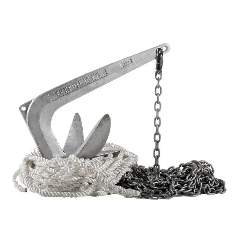 Soddisfatti O Rimborsati Pacchetto Ancora Trefoil 10 kg - Soluzione Pronta all'Uso per Ancoraggio Nautico con Cima Impiombata e Falsamaglia per una Maggiore Facilità d'Uso