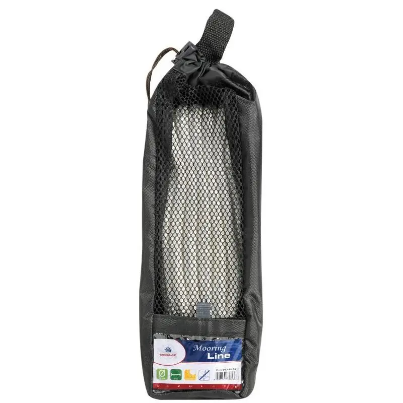 Cima ormeggio impiombata 14 mm x 9 m nera in poliestere alta tenacità con redancia inox e impiombatura fatta a mano per barche e nautica Scelto Dai Clienti