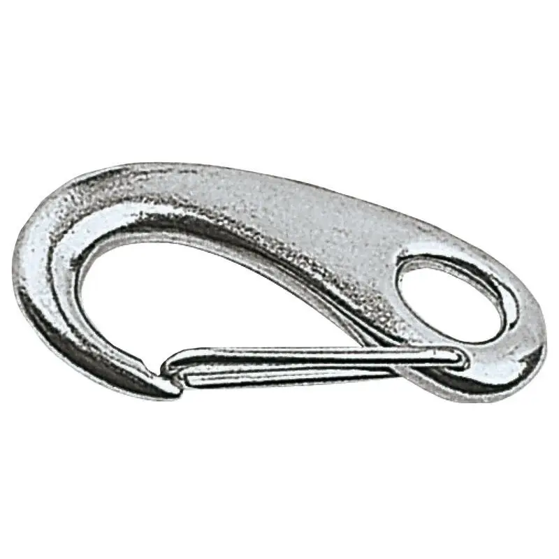 Moschettone in acciaio inox AISI 316 mm 70 con apertura a molla per nautica e vela Must-Have