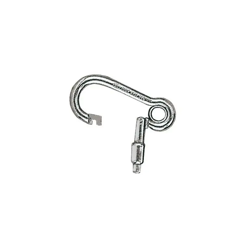 Moschettone in acciaio inox 100 mm con apertura esterna e chiusura a pistone a molla per nautica e vela. Miglior Prezzo
