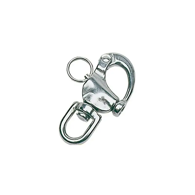 Moschettone in Acciaio Inox AISI 316 Lucidato a Specchio con Occhio Girevole per Spinnaker e Drizze - 87 mm Nuova Collezione