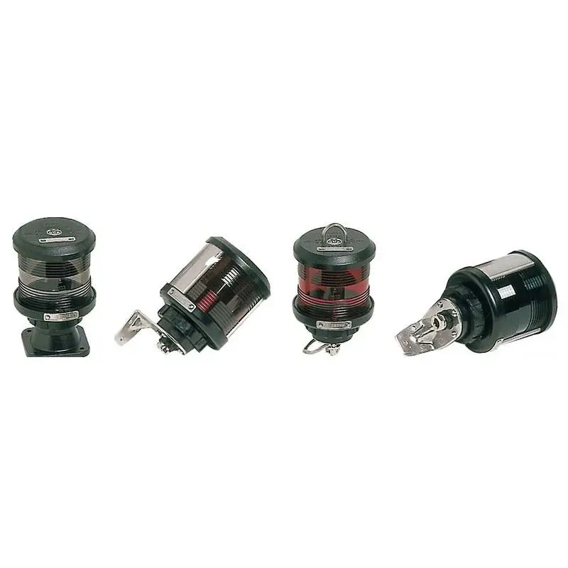 Fanale di Navigazione DHR Rosso 25 W Omologato MED 2014/90/EU per Scafi fino a 20 m - Costruzione in Policorbonato e Acciaio Inox con Lampadina a Filo Verticale Offerta Limitata