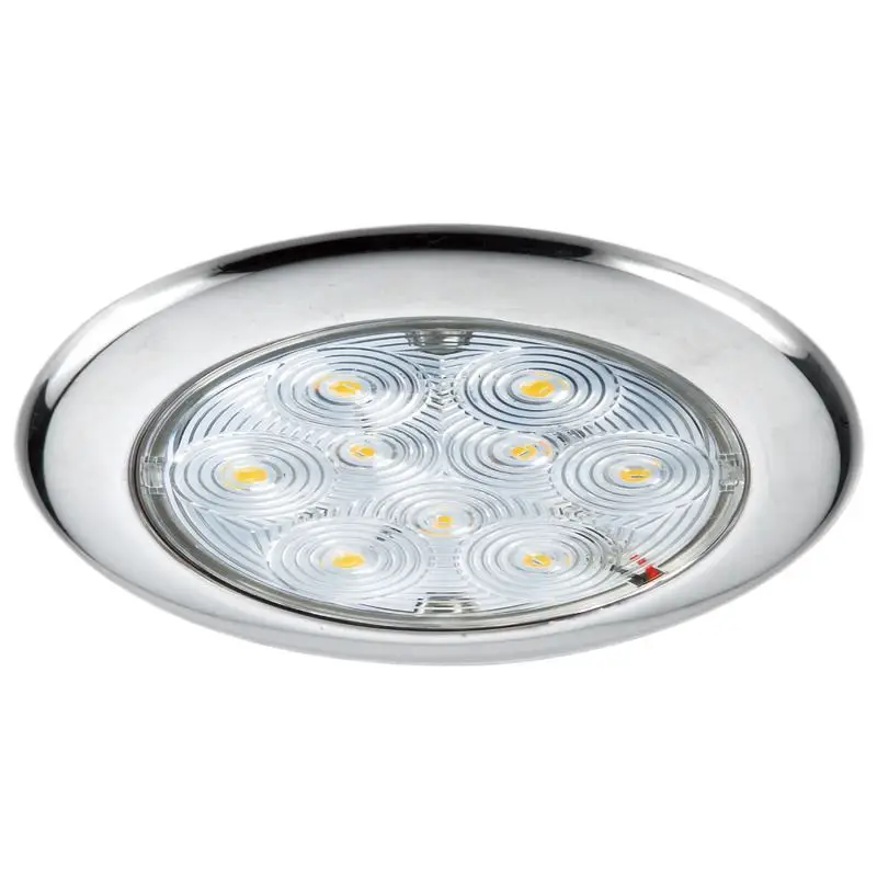 Plafoniera LED senza incasso Osculati con 5 LED luce bianca e corpo in acciaio inox per nautica e barche Bestseller
