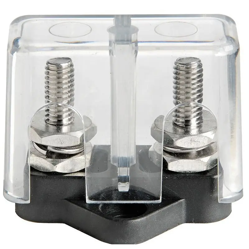 Saldi Nodi di Derivazione e Giunzione Cavi Elettrici Power Post Osculati - Protezione per Nodo Derivazione Midi per Alti Amperaggi con Base in Nylon/Fibra Vetro, Perno in Acciaio Inox e Dadi in Ottone Cromato