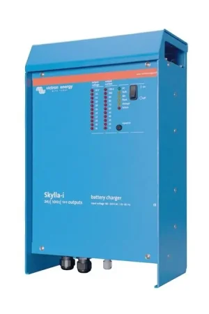 Caricabatteria VICTRON Skylla-i 24 V con Microprocessore - Operatività in Parallelo, Modalità Battery Safe, Compensazione Temperatura e Predisposizione per Batterie Li-ion per Nautica e Vela. Esclusivo