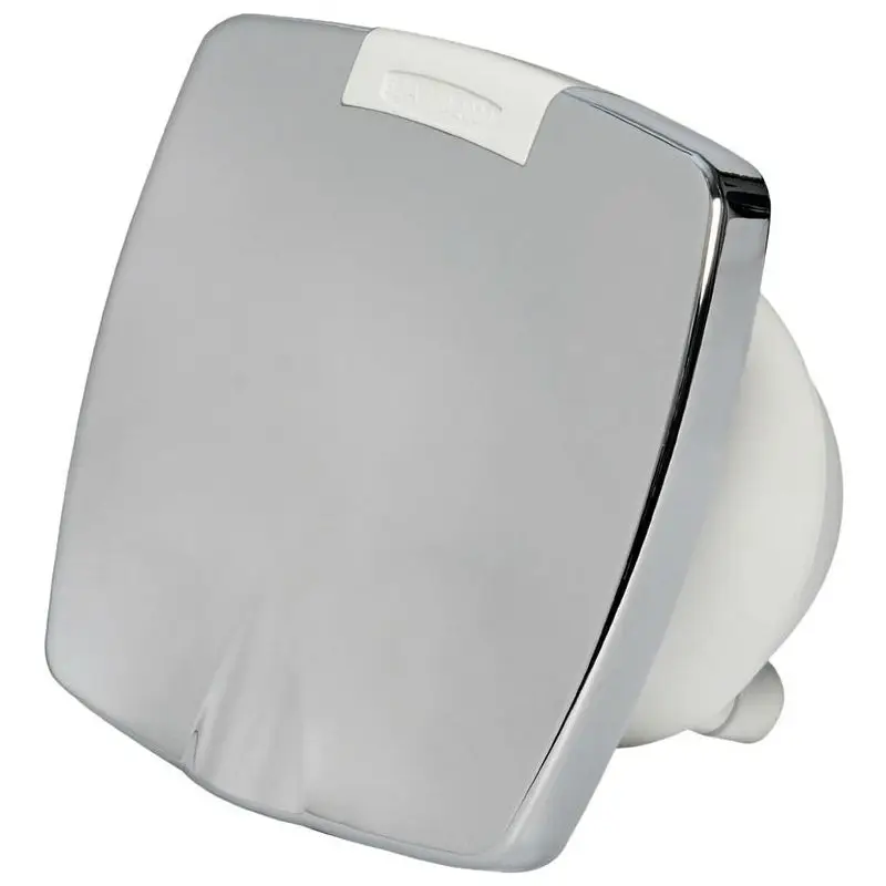 Presa Corrente New Edge 30 A Cromata con Protezione Cavi e Contatti in Ottone Argentato per Barche e Nautica - Voltaggio 220/110, Massimo 30A Quantità Limitata