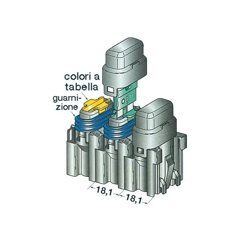 Portafusibili Componibili 30 A per Nautica con Coperchio e Guarnizione in Silicone - Fusibili a Lama Standard con Indicatore Colorato per Amperaggio - Compatibile con Fusibili 14.004.10/30/40/50/70 Offerta Limitata