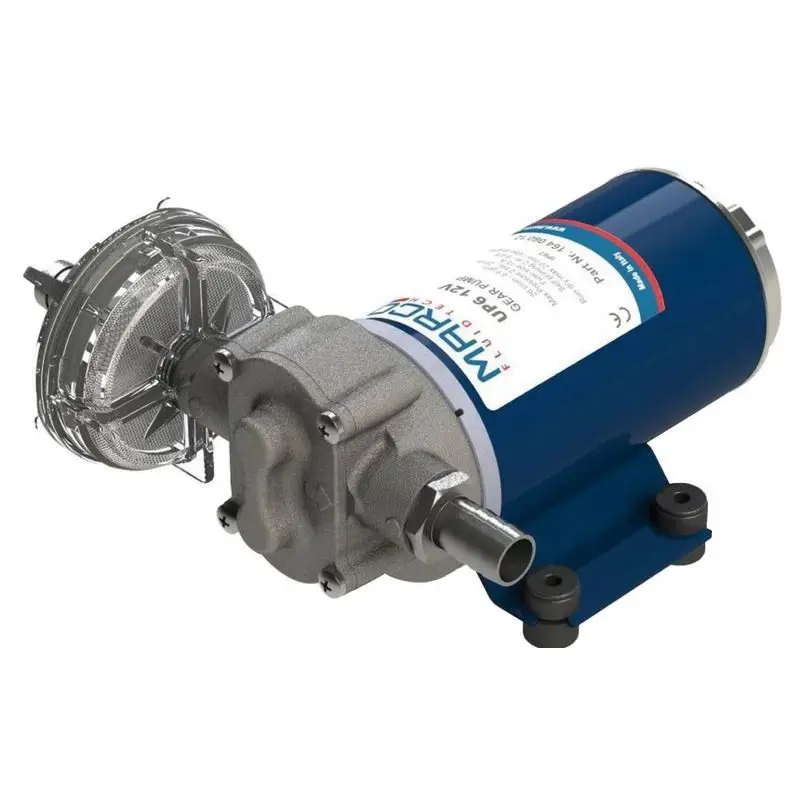 Elettropompa Autoadescante 12V - Ingranaggi in Bronzo, 15 l/min, Corpo in Ottone e Albero in Acciaio Inox, Filtro d'Aspirazione In Linea per Travasi di Gasolio, Antigelo e Acqua Ultime Pezzi