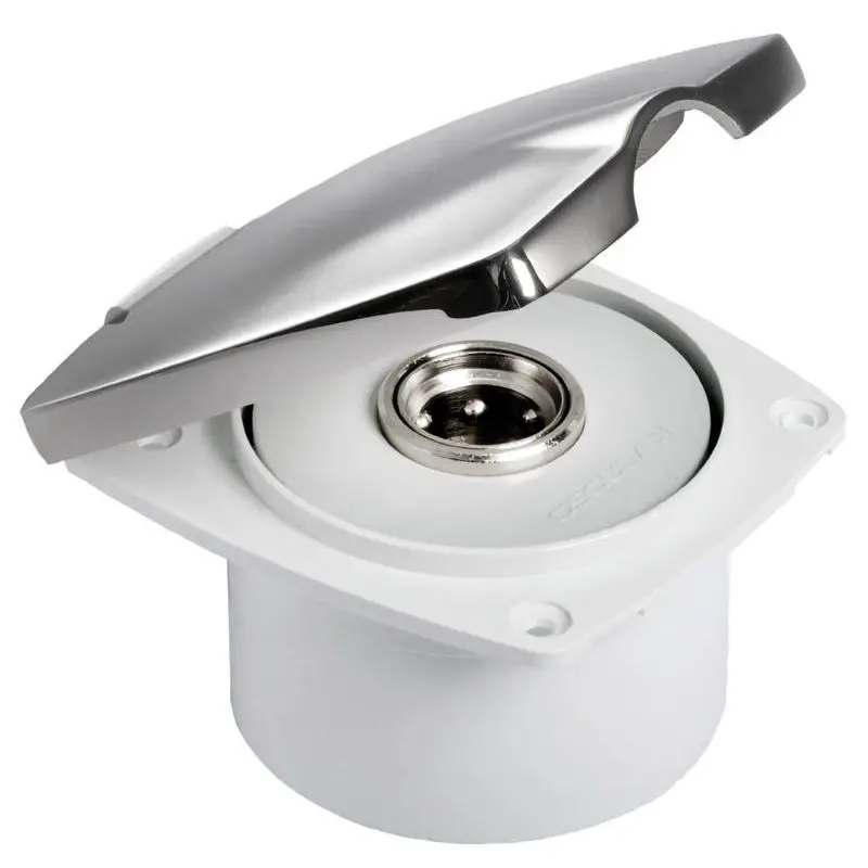 Promo Stagionale Presa d'acqua ad innesto rapido New Edge per lavaggio ponte in inox con meccanismo in ottone cromato resistente agli UV - perfetta per rete idrica di bordo o pompa Washdown