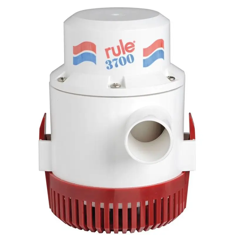 Maxi pompa RULE 3700 e 4000 ad immersione con motore a lunga durata e doppio isolamento per ridurre l'elettrolisi, carcassa in acetal e base a scatto. Subito Disponibile
