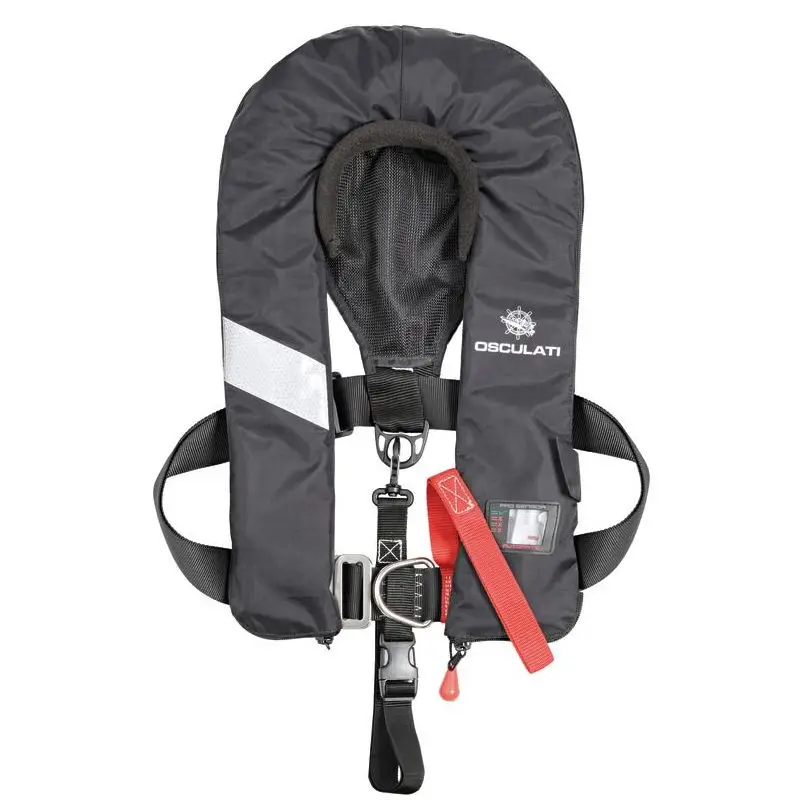 Sconto Salvagente autogonfiabile Sail Pro 180 N omologato EN ISO 12402-3 con gonfiaggio automatico Hammar e cintura di sicurezza incorporata ISO 12401, compatto e leggero.