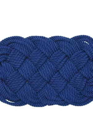 Zerbino in nylon intrecciato a mano blu 47 x 23 cm per barche e nautica Prezzo Di Fabbrica