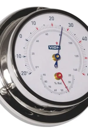 Prezzo Ridotto Igro/Termometro Vion A80 MIC CHR in Acciaio Inox Lucidato a Specchio per Strumentazione Nautica