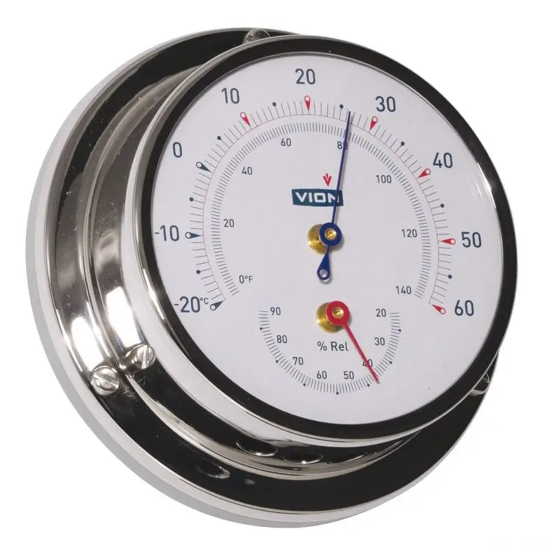 Prezzo Ridotto Igro/Termometro Vion A80 MIC CHR in Acciaio Inox Lucidato a Specchio per Strumentazione Nautica