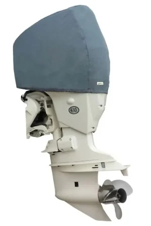 Consegna Rapida Coprimotore Evinrude Sagomato Sartoriale per Protezione Esterni - Grigio/Blu