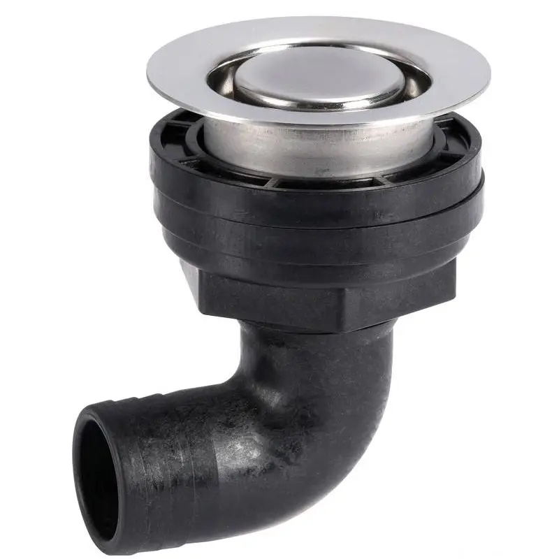 Direttamente Dal Produttore Scarico Pozzetto a Filo con Testa Inox e Filtro Removibile 90° - Acciaio Inox 316 e Corpo in Fibra Acetilica Rinforzata