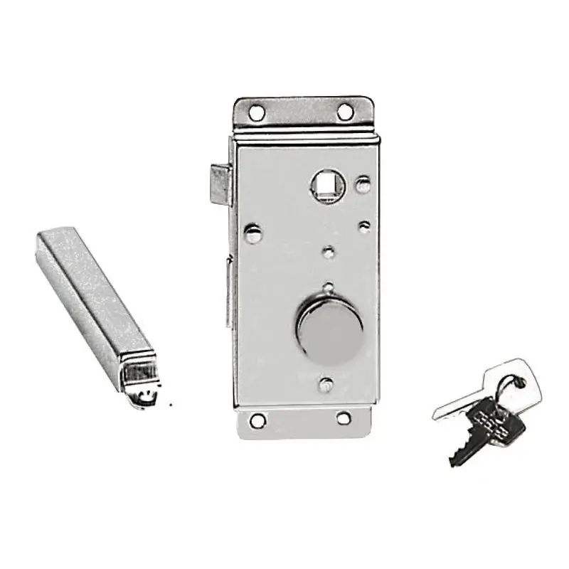 Consegna Rapida Serratura Int. Ottone Cromato mm 35 con Pomolo Zigrinato per Porte Nautiche - Osculati