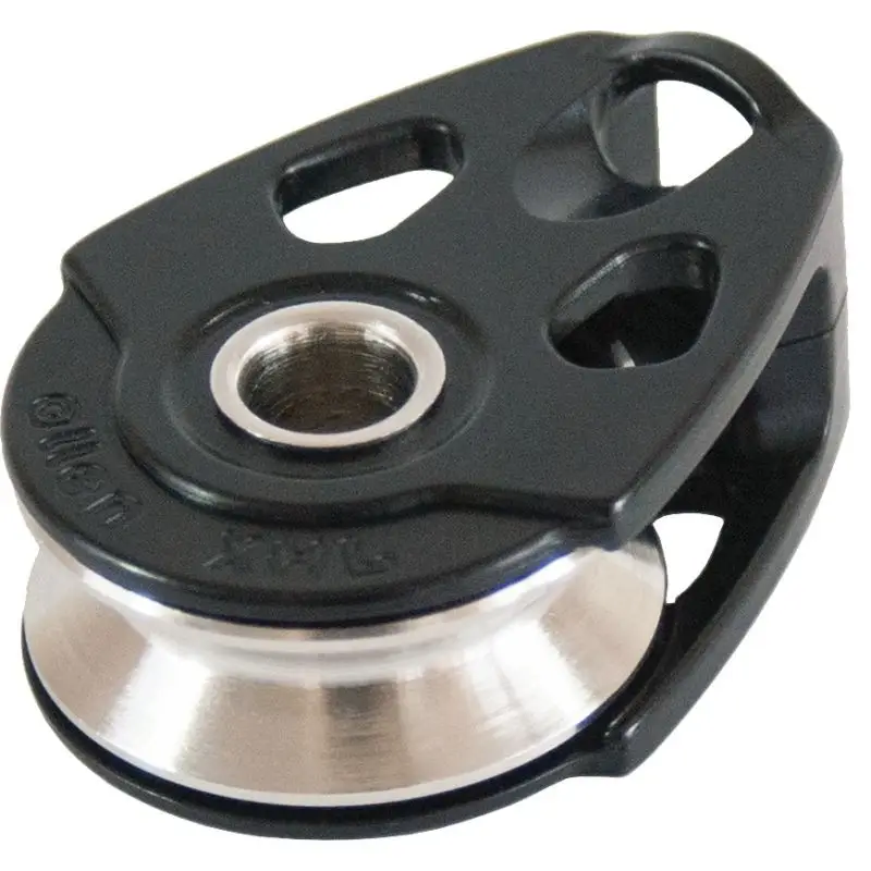 Bozzello Dynamic 30mm singolo per carichi elevati Allen - Alta resistenza, leggero e scorrevole, carico di rottura 1250kg, puleggia in acciaio inox e guance in alluminio anodizzato, ideale per vang e drizze Occasione