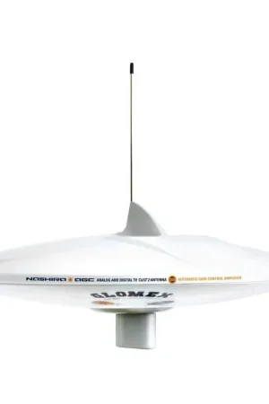 Vendita Finale Antenna TV Glomex Nashira AGC DAB - Antenna per Digitale Terrestre con Amplificatore Automatico e Filtro LTE per Barche e Imbarcazioni