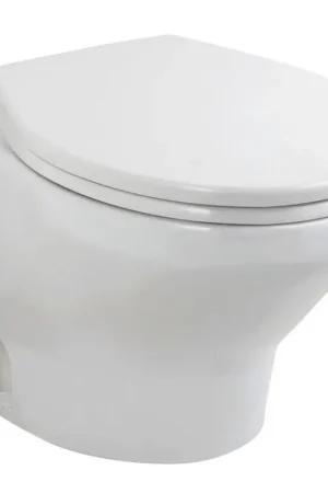Professionale WC Tecma Compass Short 24V per Barche da 30 a 50' - Toilette Silenziosa con Tazza in Ceramica e Soft Closing