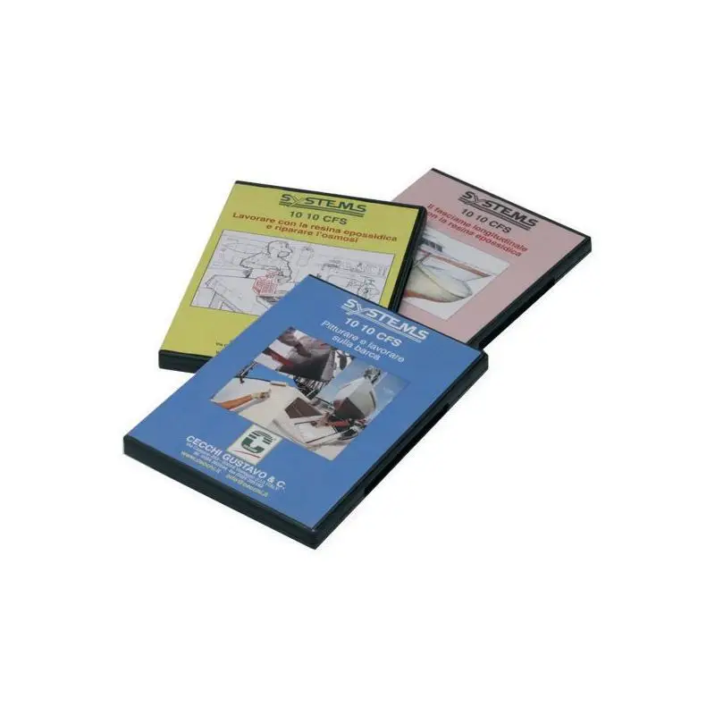 Prezzo Scontato DVD per la Manutenzione Nautica - Set di 3 Pezzi Cecchi Gustavo: Guida Completa alla Riparazione e Revitalizzazione delle Imbarcazioni con Resina Epossidica e Verniciatura