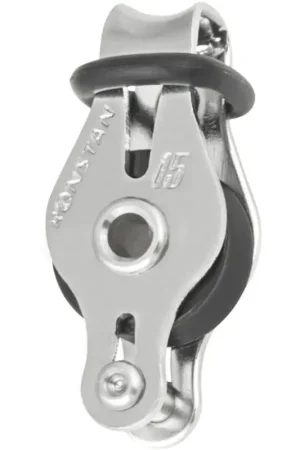 Acquista Ora Bozzello Ronstan Ø15mm con Anello in Gomma e Arricavo Scotta Max. Ø5mm - Leggero e Alta Prestazione per Derive e Scotte in Tensione