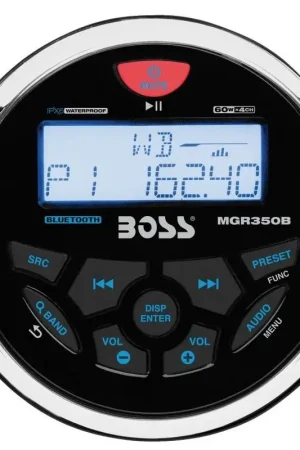 Radio da cruscotto Boss MGR350B con Bluetooth e RDS - AM/FM per Barche, Potenza RMS 150W e Protezione IPX6, Ingressi USB e AUX, Display TFT Attivo Sconto