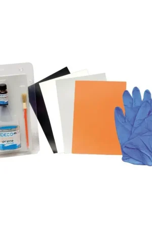 Kit Ripara Gommoni Neptune Grey RAL 7046 - Collante e Tessuto per Neoprene e PVC con Accessori Completi Offerta Del Giorno