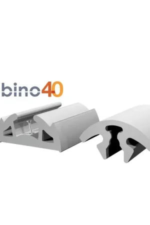Profilo Parabordo BINO 40 Grigio - 12 mt in PVC Flessibile e Facile da Installare, Ideale per Curvature Accentate nella Nautica Occasione