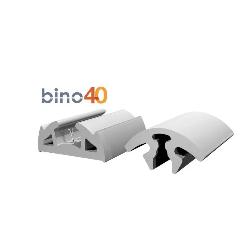 Profilo Parabordo BINO 40 Grigio - 12 mt in PVC Flessibile e Facile da Installare, Ideale per Curvature Accentate nella Nautica Occasione