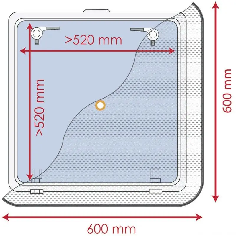 Zanzariera 600 x 600 mm in Poliestere Nero con Fissaggio a Ventosa o Magnetico - Ideale per Barche e Nautica Prezzo Di Fabbrica
