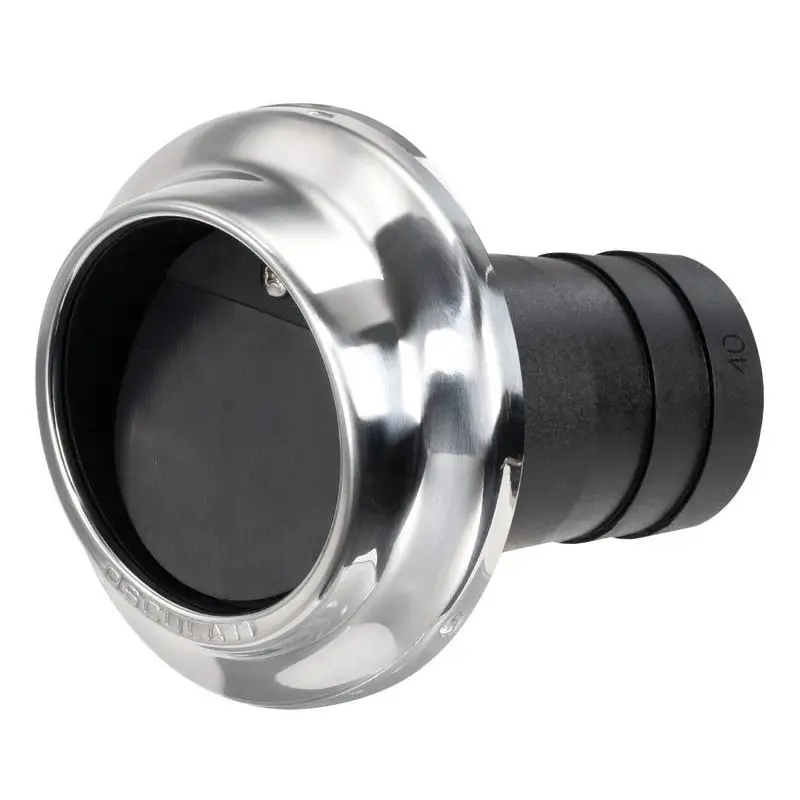 Uscita Scappamento per Tubi 40 mm in Tecnopolimero Rinforzato con Ghiera di Finitura in Acciaio Inossidabile 304 - Estetica Full Stainless Steel e Montaggio Facile Bestseller
