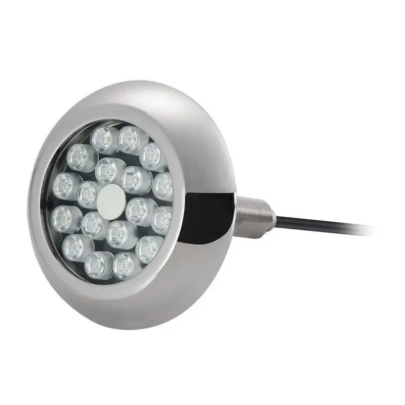Luce subacquea per carena/specchio di poppa/plancetta con viti in acciaio inox AISI 316 LED alta potenza, sistema parabolico, uso solo immerso Compra Oggi Stesso