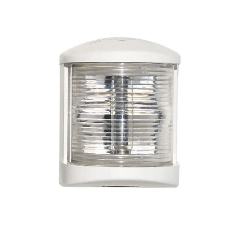 Fanale Poppa 135° Zeus - Fanale Bianco Omologato R.I.Na. in Policarbonato, Resistente UV, Classe di Protezione IP56 con Lampadina 12V Popolare
