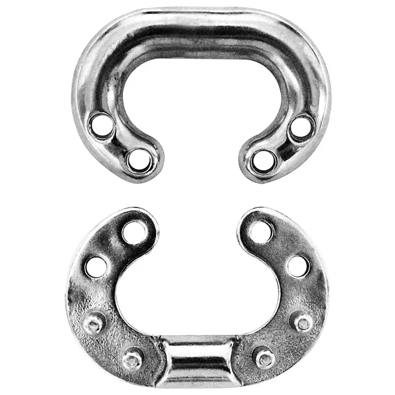 Popolare Falsamaglia Inox Ø 6 mm - Giunzione in Acciaio Inossidabile AISI 316 per Catena Calibrata con 8 Perni di Tenuta - Dimensioni Interne 33x23 mm