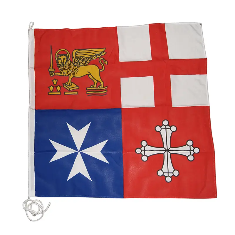 Subito Disponibile Bandiera Bompresso 40x40 cm - Tessuto Stamina 100% Poliestere per Unità Militari