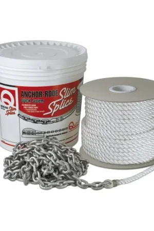 Subito Disponibile Cima Catena 10 mt Ø12,7 mm con Catena Ø6 mm e Slim Splice System - Alta Prestazione per Barche e Nautica