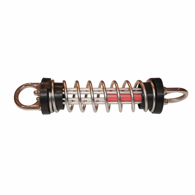 Molla Ormeggio Inox Silenziata Ø 6 mm x 300 mm - Anticigolio e Carico di Rottura 1830 kg per Barche Fino a 8 Metri - Ottimale per Navigazione Sicura Novità