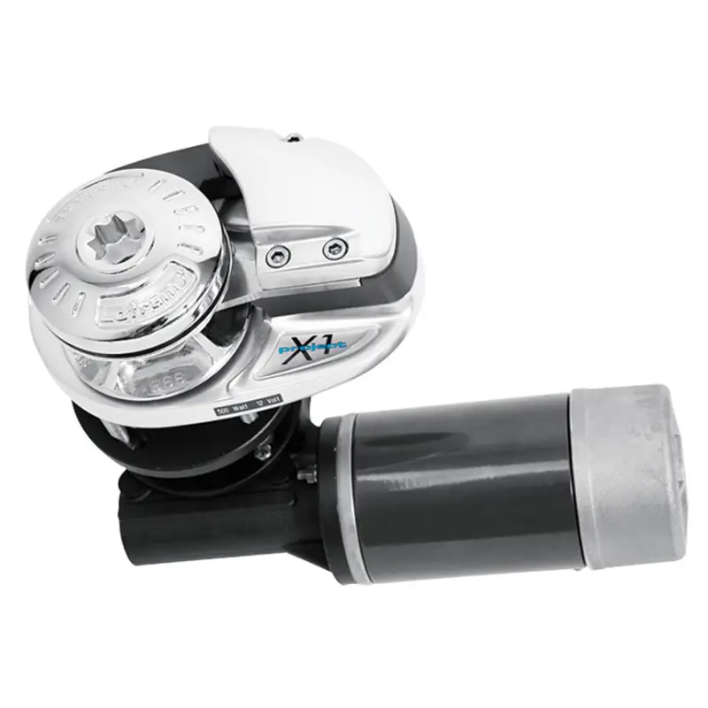 Verricello Lofrans' X1 500W 12V in Alluminio con Barbotin da 6mm - Tiro Massimo 630kg, Velocità di Recupero 23/26 mt/min per Imbarcazioni da 6 a 9 Metri Prezzo Scontato