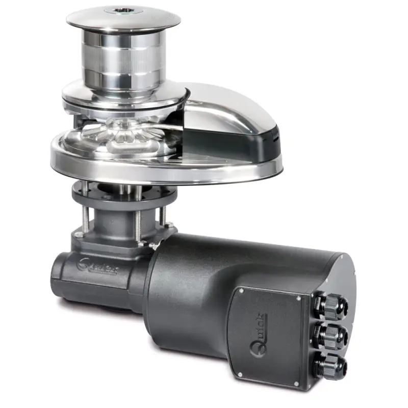 Verricello DP3 con Campana 1500W 24V B.8 per barche da 12 a 15 mt, in acciaio inox AISI 316, sistema di caduta libera, motore stagno, adatto a catene Ø mm 8. Prezzo Scontato
