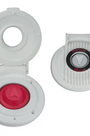 Acquista Ora Pulsante a Piede Bianco Down per Verricelli Elettrici - A Tenuta Stagna con Coperchio Antiurto - 12/24 V