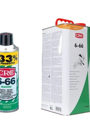CRC 6-66 - Latta da 5 Litri: Liquido Protettivo e Lubrificante per Barche, Efficace Contro Corrosione e Corto Circuiti in Ambienti Salmastri Quantità Limitata