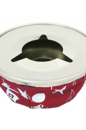 Posacenere Rosso Marine Town in Acciaio Inox con Tessuto Antivento - Stabilità Ottimale e Design Elegante per la Nautica Economico