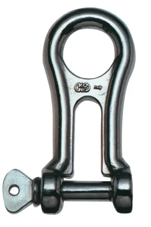 Grillo per Ancoraggio in Acciaio Inox AISI 316 con Perno Imperdibile per Catena da 6-8 mm - Dimensioni 35x75 mm, Foro Ø 19 mm, Elevata Resistenza e Facilità d'Uso Di Tendenza
