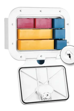 A Buon Prezzo Cassettiera per Pesca con Serratura - Accessori in Legno Bianco per Nautica e Ferramenta