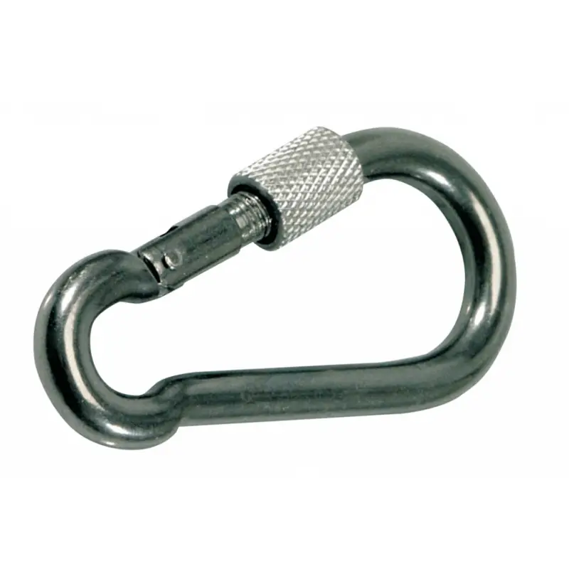 Promo Stagionale Moschettone Inox A Vite Ø 8mm x 80mm - Acciaio Inossidabile AISI 316 con Chiusura a Coda di Rondine - Accessorio Nautico Essenziale per Vela e Nautica